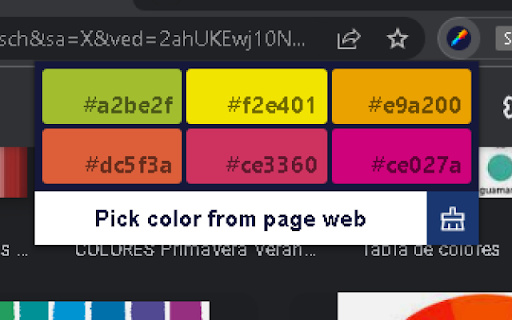 Min color picker  from Chrome web store to be run with OffiDocs Chromium online