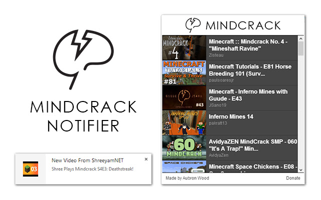 Mindcrack Notifier  from Chrome web store to be run with OffiDocs Chromium online