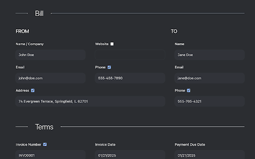MindfulExpenses free invoice generator  from Chrome web store to be run with OffiDocs Chromium online