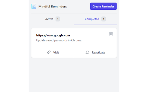 Mindful Reminders  from Chrome web store to be run with OffiDocs Chromium online