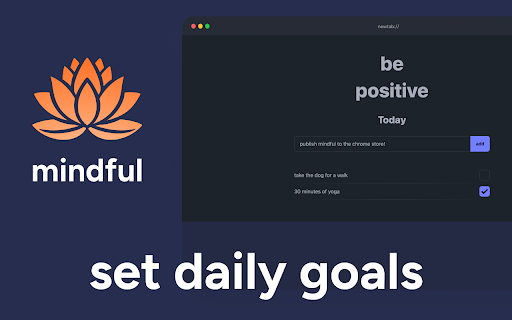 mindful stay focused on your goals  from Chrome web store to be run with OffiDocs Chromium online