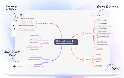 MindMap AI: AI mind map maker  from Chrome web store to be run with OffiDocs Chromium online