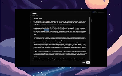 MindTab  from Chrome web store to be run with OffiDocs Chromium online