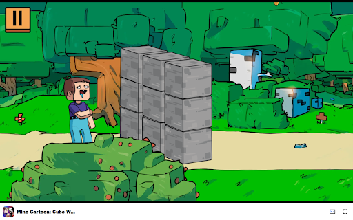 Mine Cartoon: Cube World Choose a love story or archery path!  from Chrome web store to be run with OffiDocs Chromium online