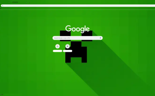 Minecraft Creeper Theme  from Chrome web store to be run with OffiDocs Chromium online