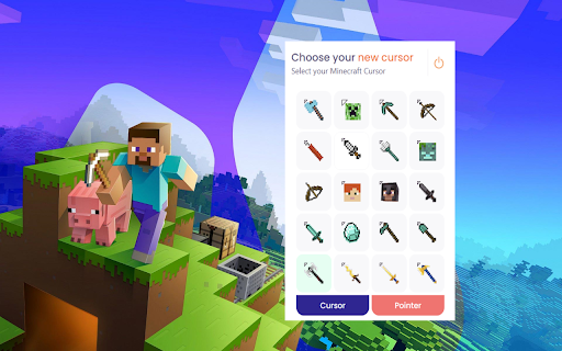Minecraft Cursor  from Chrome web store to be run with OffiDocs Chromium online
