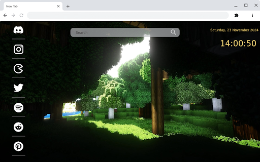 Minecraft Shaders Forest Live Wallpaper  from Chrome web store to be run with OffiDocs Chromium online