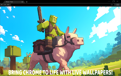 Minecraft Shrek Riding Pig Live Wallpaper  from Chrome web store to be run with OffiDocs Chromium online