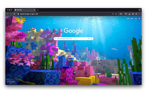 Minecraft underwater reef (Live Wallpaper)  from Chrome web store to be run with OffiDocs Chromium online