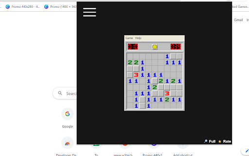 Minesweeper Mania Game  from Chrome web store to be run with OffiDocs Chromium online