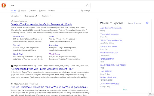 Miniflux injector  from Chrome web store to be run with OffiDocs Chromium online