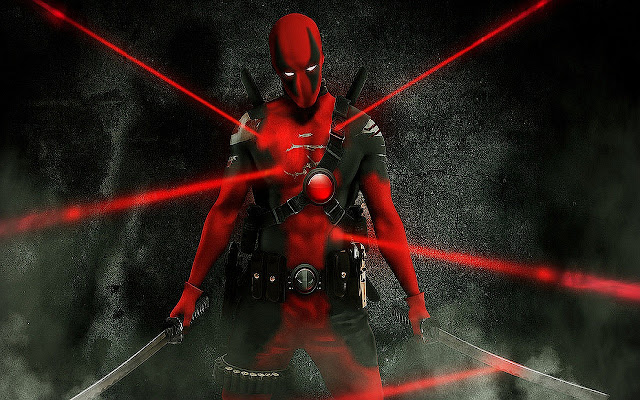 Minimal Deadpool Red lazerThemes dal negozio web di Chrome da eseguire con OffiDocs Chromium online