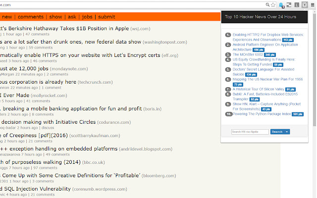 Minimal Hacker News  from Chrome web store to be run with OffiDocs Chromium online