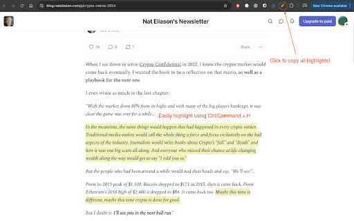 Minimal Highlighter  from Chrome web store to be run with OffiDocs Chromium online