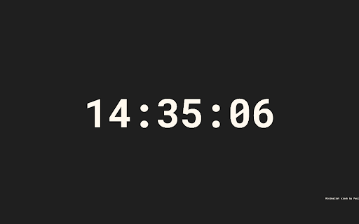 Minimalist 24h clock  from Chrome web store to be run with OffiDocs Chromium online