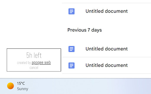 Minimalist Countdown Timer  from Chrome web store to be run with OffiDocs Chromium online
