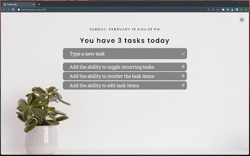 MinimaList: Minimal New Tab Todo List  from Chrome web store to be run with OffiDocs Chromium online