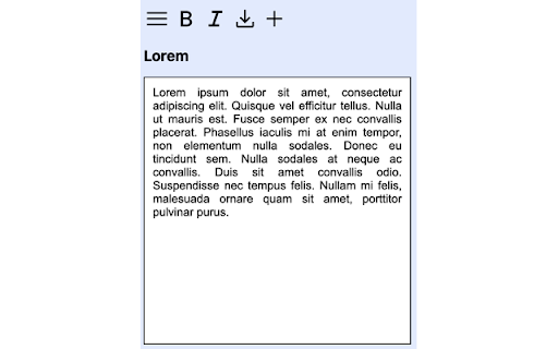 Minimal Notepad  from Chrome web store to be run with OffiDocs Chromium online