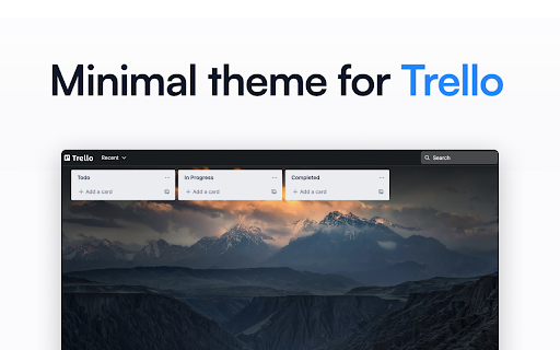 Minimal Trello  from Chrome web store to be run with OffiDocs Chromium online