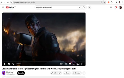 Minimal YouTube Search  from Chrome web store to be run with OffiDocs Chromium online