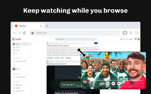MiniPlay  from Chrome web store to be run with OffiDocs Chromium online