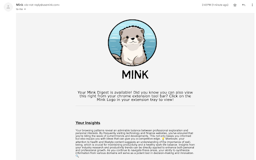 Mink Browser Co Pilot  from Chrome web store to be run with OffiDocs Chromium online