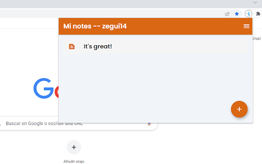 Mi NOTES  from Chrome web store to be run with OffiDocs Chromium online