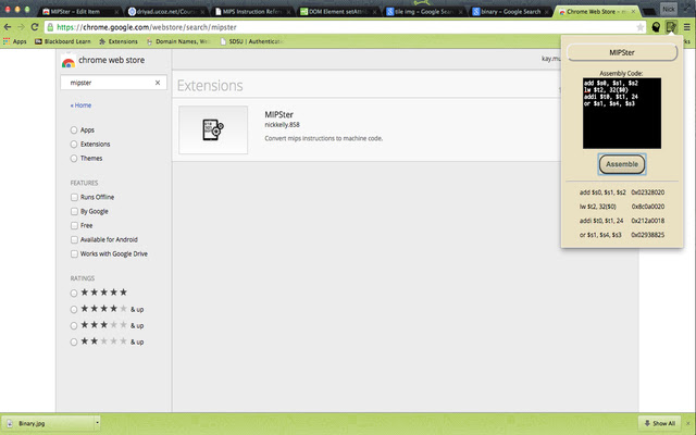 MIPSter  from Chrome web store to be run with OffiDocs Chromium online