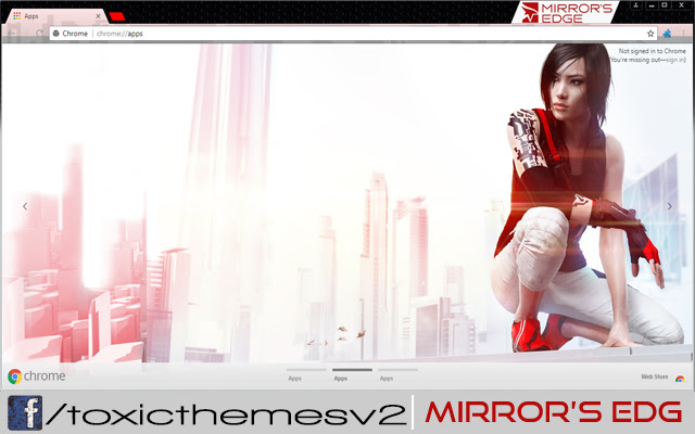 Mirrors Edge City theme  from Chrome web store to be run with OffiDocs Chromium online