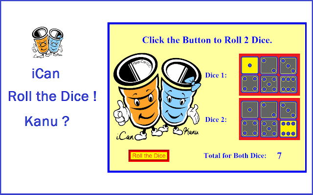 Mister iCans Roll the Dice  from Chrome web store to be run with OffiDocs Chromium online