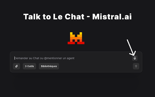 Mistral Voice Talk to Le Chat  from Chrome web store to be run with OffiDocs Chromium online