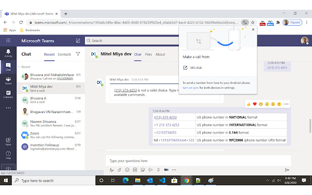Mitel Web Extension  from Chrome web store to be run with OffiDocs Chromium online
