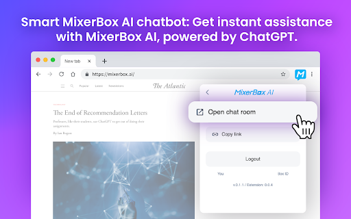 MixerBox AI 20+ ChatGPT plugins for free  from Chrome web store to be run with OffiDocs Chromium online