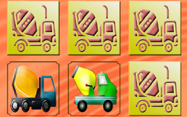 Mixer Trucks Memory  from Chrome web store to be run with OffiDocs Chromium online