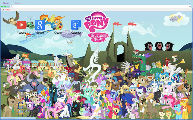 MLP Season 2 Theme  from Chrome web store to be run with OffiDocs Chromium online