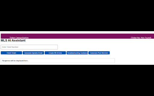 MLS Ticketing Tool AI Extension  from Chrome web store to be run with OffiDocs Chromium online