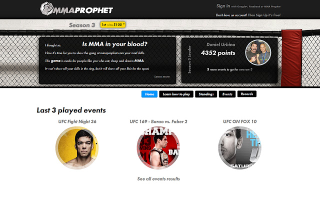MMA Prophet  from Chrome web store to be run with OffiDocs Chromium online