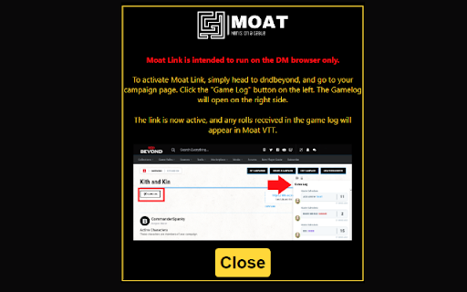 Moat Link  from Chrome web store to be run with OffiDocs Chromium online