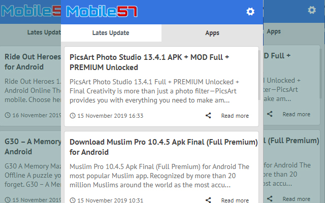 Mobile57 Latest Update News  from Chrome web store to be run with OffiDocs Chromium online