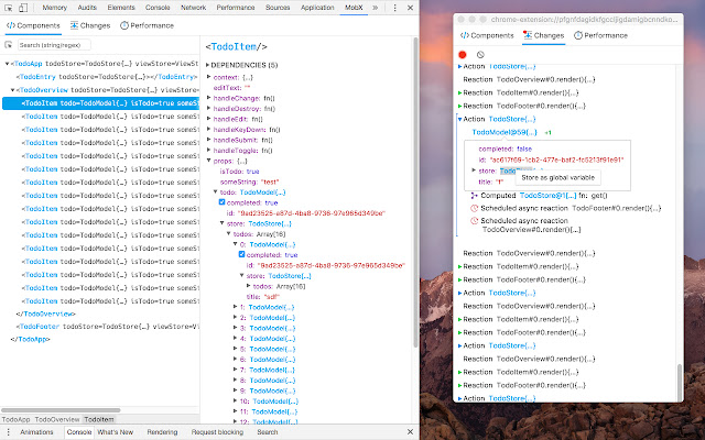 MobX Developer Tools  from Chrome web store to be run with OffiDocs Chromium online