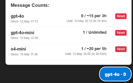 ModelMeter  from Chrome web store to be run with OffiDocs Chromium online
