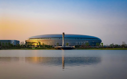 Modern Arena by the Lake  from Chrome web store to be run with OffiDocs Chromium online