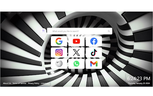 Modern Art Tab  from Chrome web store to be run with OffiDocs Chromium online