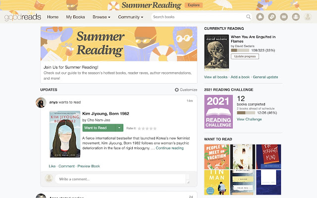 Modern Goodreads  from Chrome web store to be run with OffiDocs Chromium online
