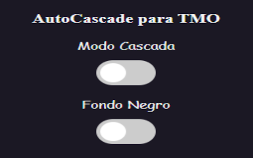 Modo AutoCascade para TMO  from Chrome web store to be run with OffiDocs Chromium online