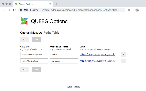 MODX Queeg  from Chrome web store to be run with OffiDocs Chromium online