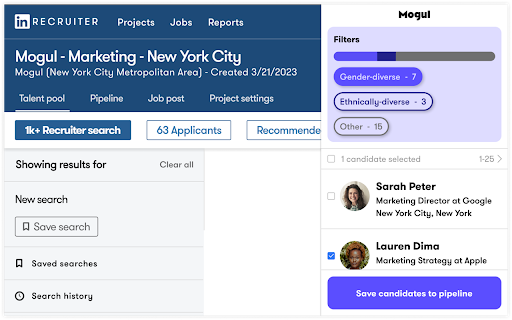 Mogul Recruiter  from Chrome web store to be run with OffiDocs Chromium online