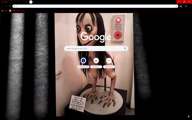 Momo Scary Face Theme  from Chrome web store to be run with OffiDocs Chromium online