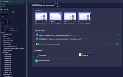 monday sidemenu scroll  from Chrome web store to be run with OffiDocs Chromium online