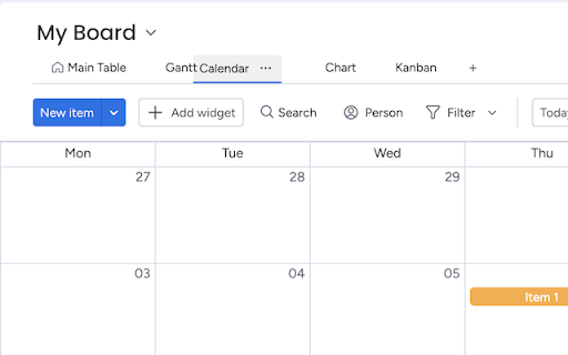Monday Sortable Tabs  from Chrome web store to be run with OffiDocs Chromium online
